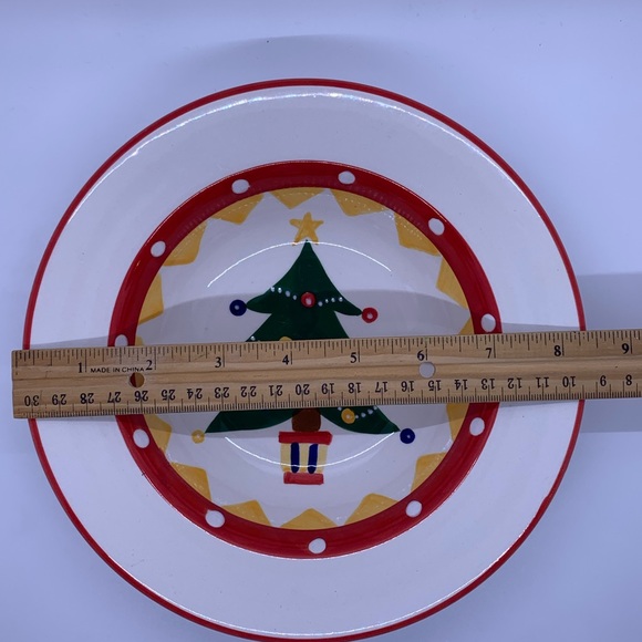 LIVING ARR CARNIVAL Rim Soup Bowl!  Christmas Tree! - Picture 5 of 6